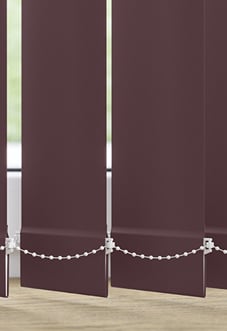 Trinity (Blackout), Plum - Vertical Blind Slats